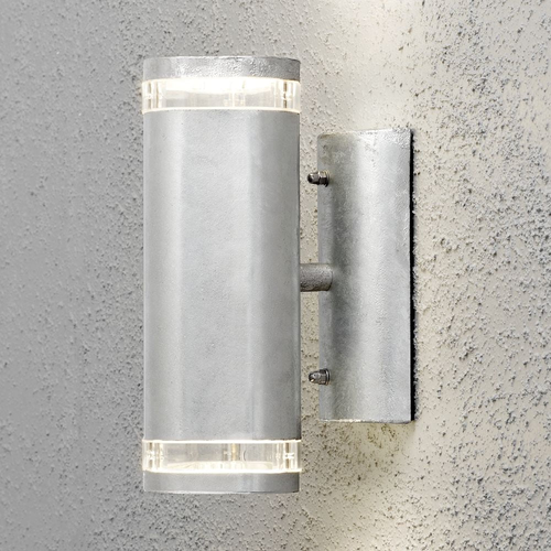Outlet: Modena Vegglampe utendørs Up/Down GU10 IP44 i Galvanisert - Konstsmide
