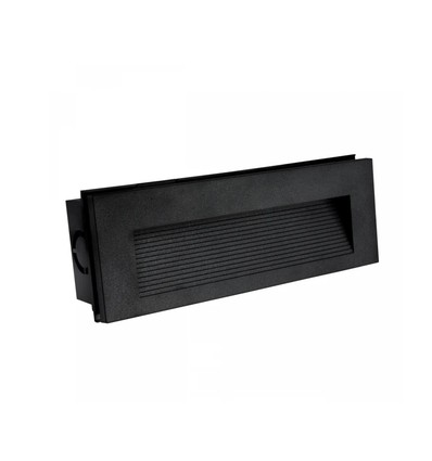 6W nedsenket trappelys CCT - 3 lysfarger, IP54, Svart, 23 x 8,4 x 5,2cm, 230V