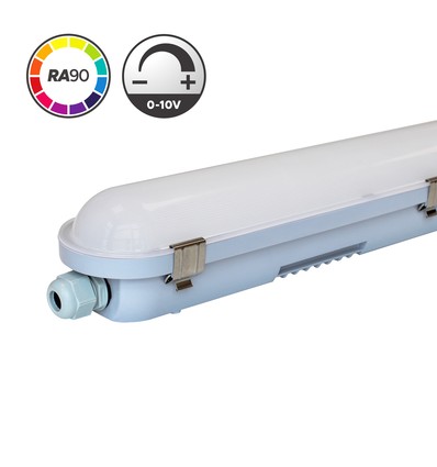 150cm 60W 0-10V RA90 armatur HiCRI, gjennomgangskablet - IP65, 0-10V, flimmerfri