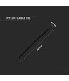 Kabelbinder 30 cm, 100 stk - Bredde 4,5mm Svart