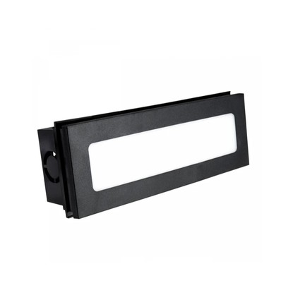 6W innfelt trappelys CCT - 3 lysfarger, IP54, Svart, 23 x 8,4 x 5,2cm, svart, 230V