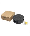 Solcelle vegglampe - IP54, rund, sort, roterbar, skumringssensor