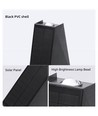 Solcelle vegglampe - IP54, sort, opp/ned, skumringssensor