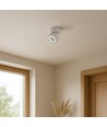 10W dimbar RA98 LED-takspot - Hvit, justerbar, for påbygging