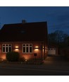 12W DuoLume vegglampe - Rektangel, IP65, sort, opp/ned, inne/ute, inkl. lyskilde