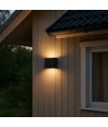 LEDlife DuoLume 8W vegglampe - Sort, opp/ned, inne / ute, IP65, inkl. lyskilde