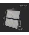 500W Super High Power LED lyskaster, Samsung LED chip - 135lm/W, 67.500lm, IP65, sort, 4000K, 5 års garanti