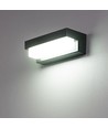Solcelle CCT vegglampe - 3 lysfarger, svart, firkantet, skumringssensor, IP54