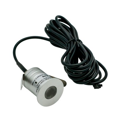 Sauna downlight - 24V DC, RA93, 1,1W, 3m ledning, Hull: Ø3 cm, Mål: Ø3,5 cm