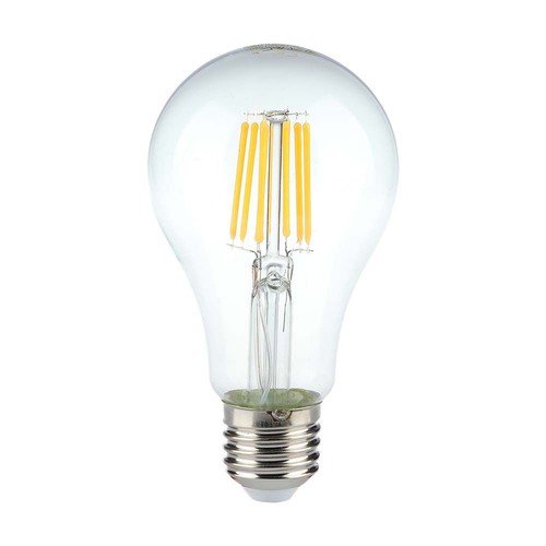 E27 10W LED filament pære - A60, klart glass, 1055lm, 4000K