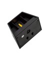 Solcelle vegglampe - IP54, sort, opp/ned, justerbar spredning, skumringssensor