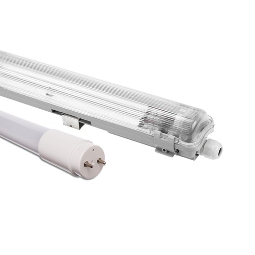 Limea T8 LED enkeltarmatur - Inkl. 1x18,5W 120cm LED rør, IP65 vanntett