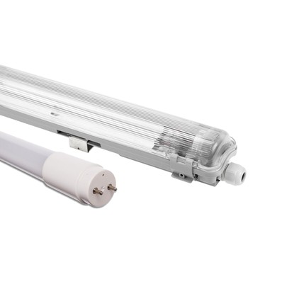Limea T8 LED enkeltarmatur - Inkl. 1x18,5W 120cm LED rør, IP65 vanntett