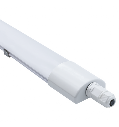 120cm vanntett komplett LED armatur - 36W, gjennomkoblet, IP65, 230V
