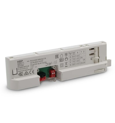 Erstatningsdriver til skinnespot - Hvit, Passer til 3-faset skinnespot, 24-42V, 650-800mA