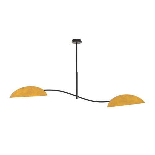 Lotus 2 Sort/Gul-orange taklampe - E14, 230V, uten lyskilde