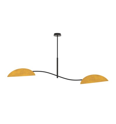 Lotus 2 Sort/Gul-orange taklampe - E14, 230V, uten lyskilde
