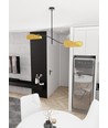 Lotus 2 Sort/Gul-orange taklampe - E14, 230V, uten lyskilde