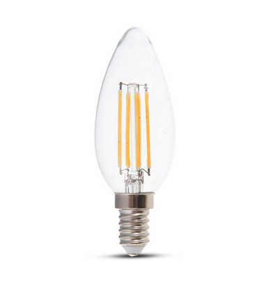 E14 4W dimbar LED-kronepære - Filament, varmhvit