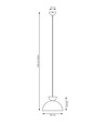 Lunaro 1S Sort/Oransje pendellampe - Ø30 cm, GX53, 230V, uten lyskilde