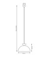 Lunaro 1L Hvit/Sort pendellampe - Ø40 cm, GX53, 230V, uten lyskilde