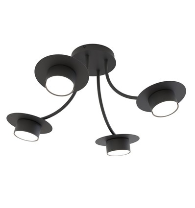 Enso 4 Sort taklampe - GX53, 230V, uten lyskilde