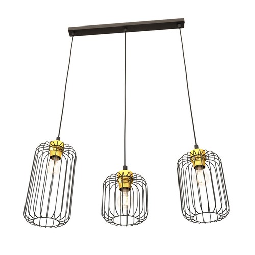 Vander 3 Sort/Gull pendellampe - Ø16 cm, E27, 230V, uten lyskilde