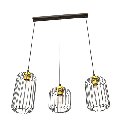 Vander 3 Sort/Gull pendellampe - Ø16 cm, E27, 230V, uten lyskilde