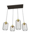 Vander 4 Sort/Gull pendellampe - Ø16 cm, E27, 230V, uten lyskilde