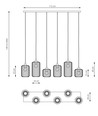 Vander 6 Sort/Gull pendellampe - Ø16 cm, E27, 230V, uten lyskilde