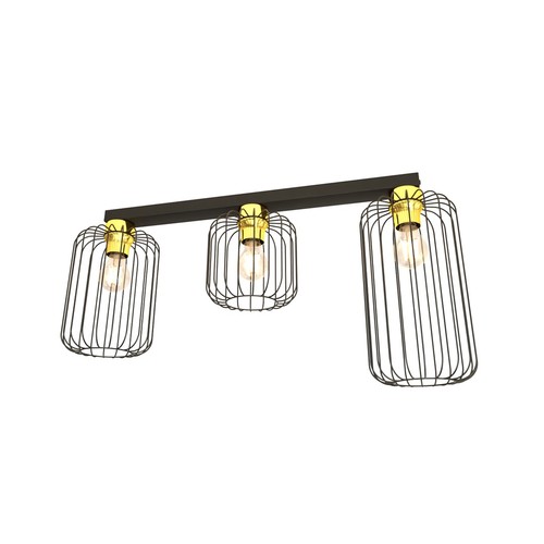 Barn 3 Sort/Gull taklampe - Ø16 cm, E27, 230V, uten lyskilde