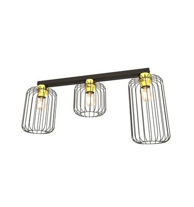 Barn 3 Sort/Gull taklampe - Ø16 cm, E27, 230V, uten lyskilde