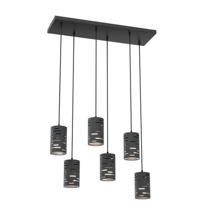 Tank 6 Svart pendellampe - Ø10 cm, E27, 230V, uten lyskilde