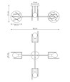 Frick 4 Sort taklampe - Ø20 cm, E27, 230V, uten lyskilde
