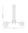 Euforia 4 Svart pendelampe - Ø20 cm, E27, 230V, uten lyskilde