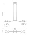 Euforia 2 Hvit pendellampe - Ø20 cm, E27, 230V, uten lyskilde