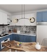 Skiva 2 sort pendellampe - Ø20 cm, E27, 230V, uten lyskilde