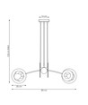 Skiva 4 Sort pendellampe - Ø20 cm, E27, 230V, uten lyskilde