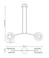 Skiva 2 Hvit pendellampe - Ø20 cm, E27, 230V, uten lyskilde