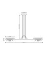 Saber 4 Sort pendellampe - Ø26 cm, E27, 230V, uten lyskilde