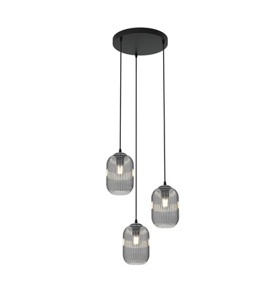 Verdi 3PREM Sort/Grafitt pendellampe - Ø15 cm, E27, 230V, uten lyskilde