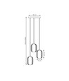 Verdi 3PREM Sort/Grafitt pendellampe - Ø15 cm, E27, 230V, uten lyskilde