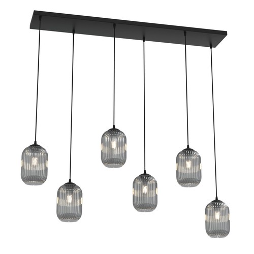 Verdi 6 Sort/Grafitt pendellampe - Ø15 cm, E27, 230V, uten lyskilde