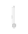 Verdi 1 Sort/Opal pendellampe - Ø15 cm, E27, 230V, uten lyskilde