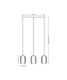 Verdi 3 Sort/Opal pendellampe - Ø15 cm, E27, 230V, uten lyskilde