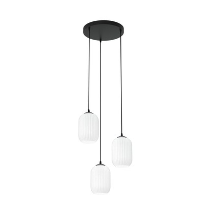 Verdi 3 Sort Prem Opal pendellampe - Ø15 cm, E27, 230V, uten lyskilde
