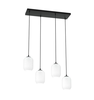 Verdi 4 Sort/Opal pendellampe - Ø15 cm, E27, 230V, uten lyskilde