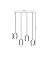 Verdi 4 Sort/Opal pendellampe - Ø15 cm, E27, 230V, uten lyskilde