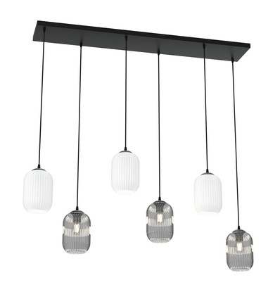 Verdi 6 Sort Mix pendellampe - Ø15 cm, E27, 230V, uten lyskilde