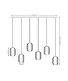Verdi 6 Sort Mix pendellampe - Ø15 cm, E27, 230V, uten lyskilde